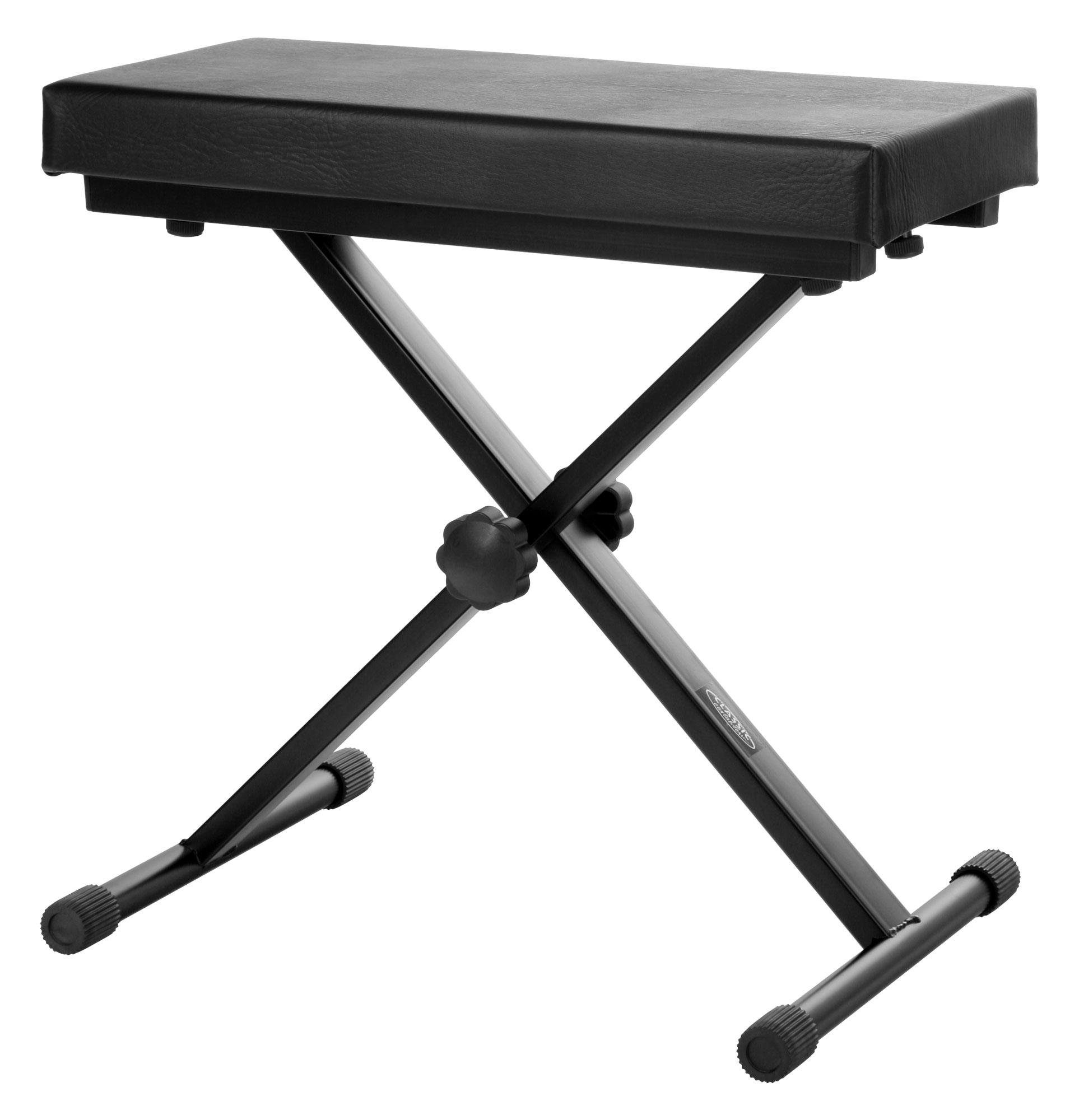 Keyboardbank Keyboardbank Deluxe schwarz höhenverstellbar Hocker, zusammenklappbar