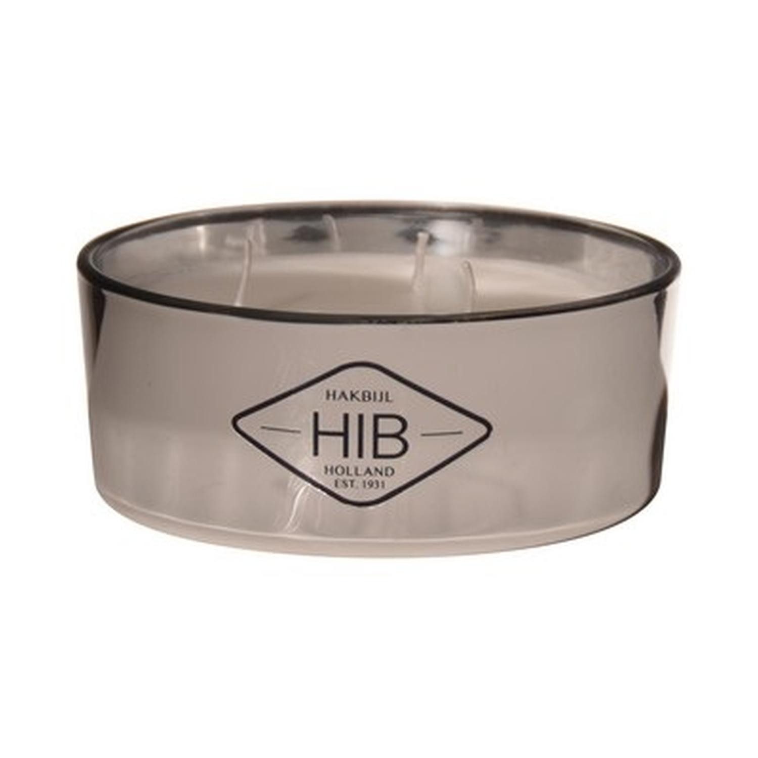 INNA-Glas Teelicht Dreidochtkerze im Glas MOEMA, silber, 6cm, Ø15cm