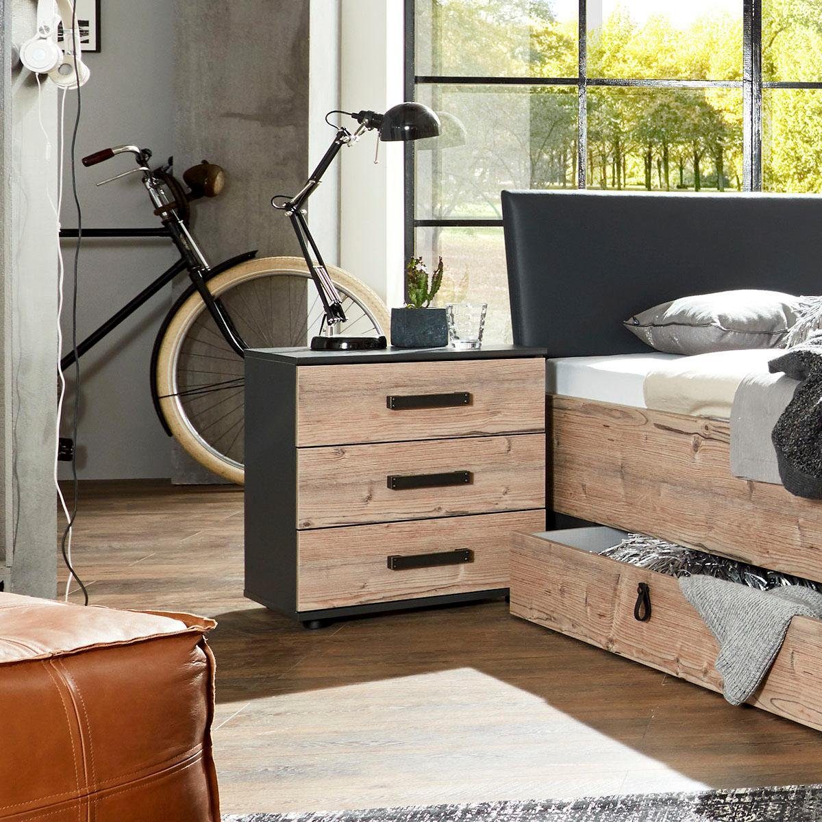 Wimex Nachttisch Stockholm, Nachtkommode 52cm breit, günstig online kaufen