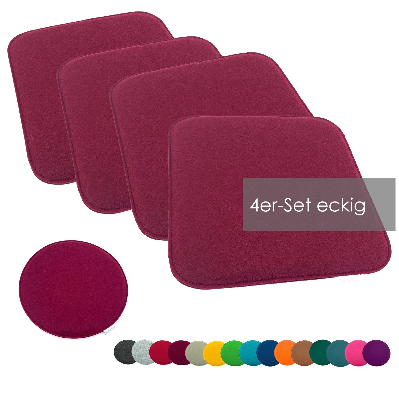 heimtexland Sitzkissen Filz Sitzauflage Stuhlkissen Bankkissen abwaschbar, günstig online kaufen