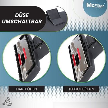 McFilter Kombidüse Düse Staubsaugerdüse, passend für Miele S 8340, S 8360, 35mm, (1-tlg), Einrast- & Parkvorrichtung, Gelenk, umschaltbar, Fadenheber