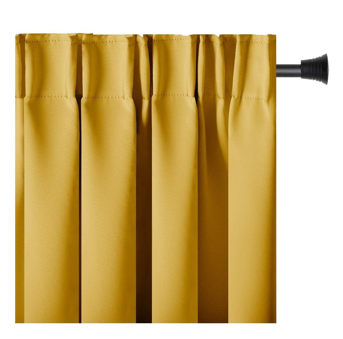 AmeliaHome Gardine Gardine Vorhang Einfarbig Verdunklungsvorhang Aufhängung Pleat (1 St), Kräuselband, verdunkelnd