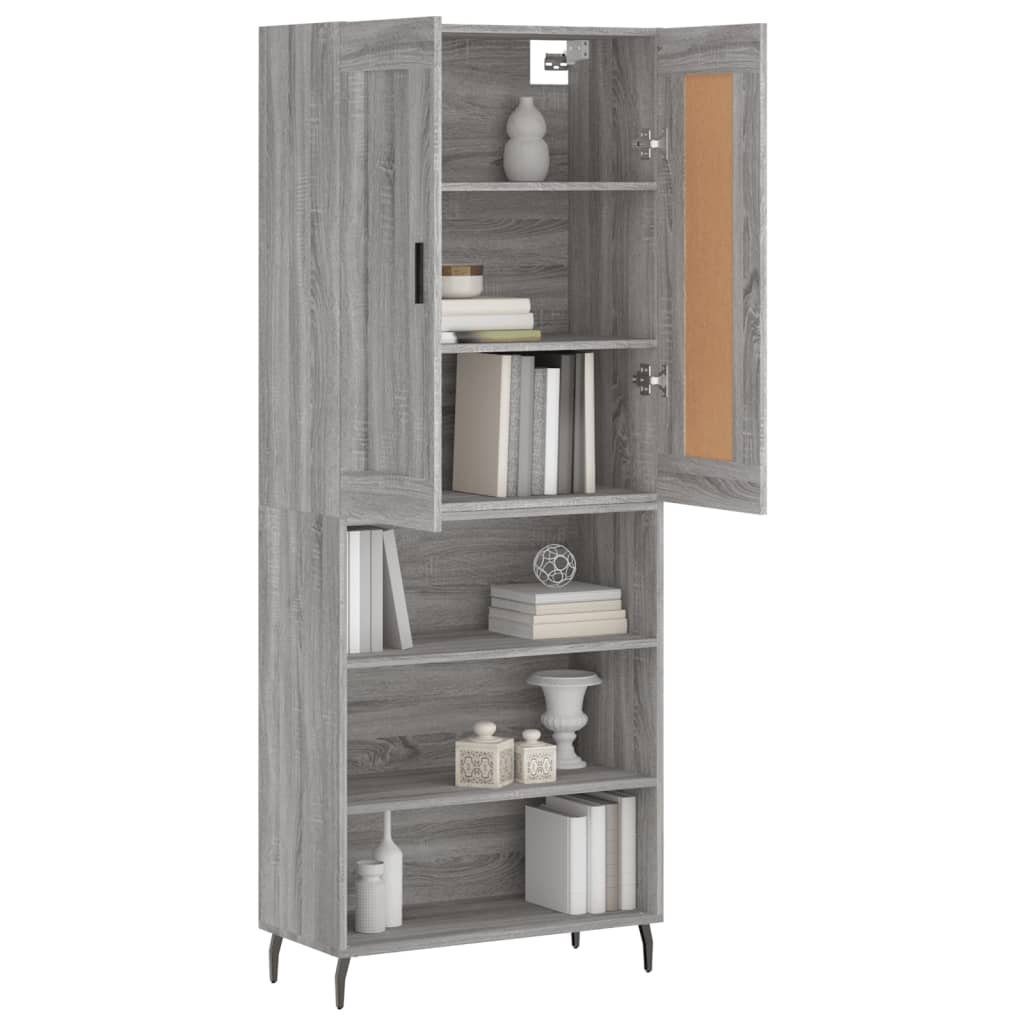 vidaXL Highboard Highboard Grau Sonoma 69,5x34x180 günstig online kaufen