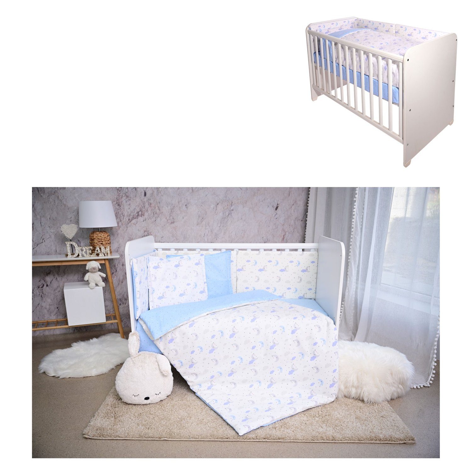 Babybettwäsche Babybettwäsche Set Smile 6-tlg