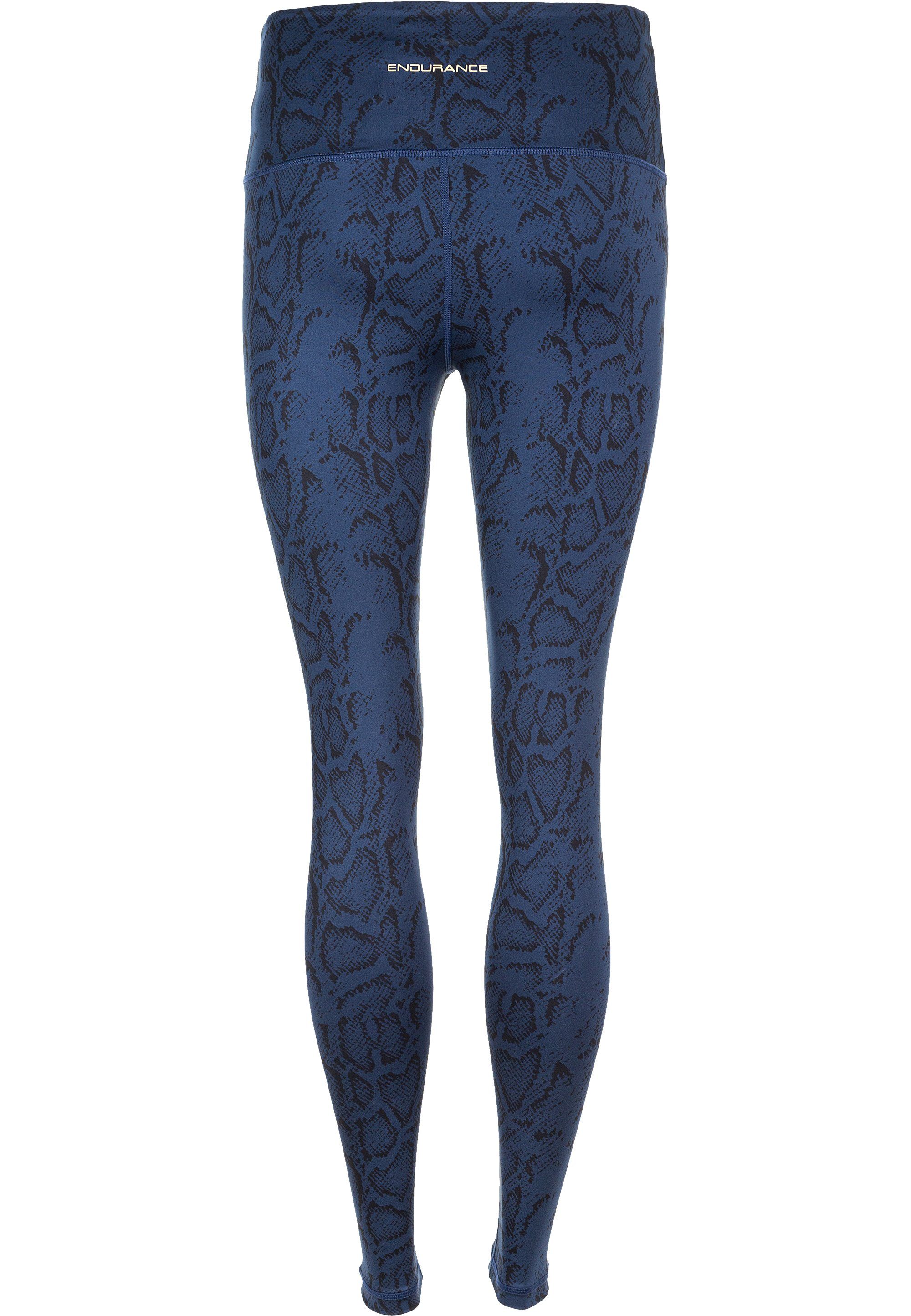 ENDURANCE Lauftights Somna mit nachhaltigem Recycling-Polyester dunkelblau-schwarz