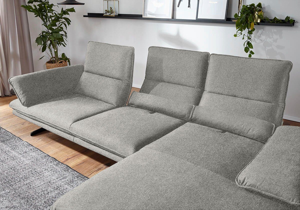 W.SCHILLIG Ecksofa broadway, Designsofa mit tollem Sitzkomfort, Sitztiefenverstellung, Kopfteil- & Seitenteilverstellung, Breite 291cm