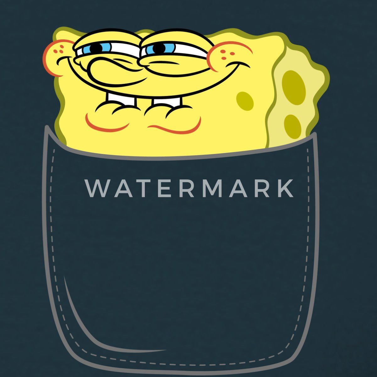 Spreadshirt T-Shirt SpongeBob Schwammkopf Brustmotiv Fanartikel Männer T-Shirt (1-tlg)