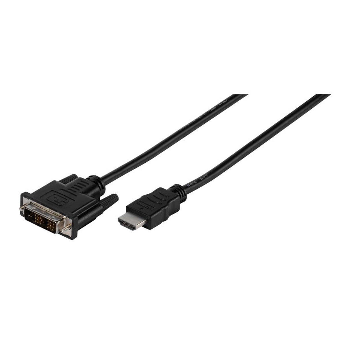 Vivanco Audio- & Video-Kabel, HDMI, Hdmi zu DVI Kabel (500 cm)