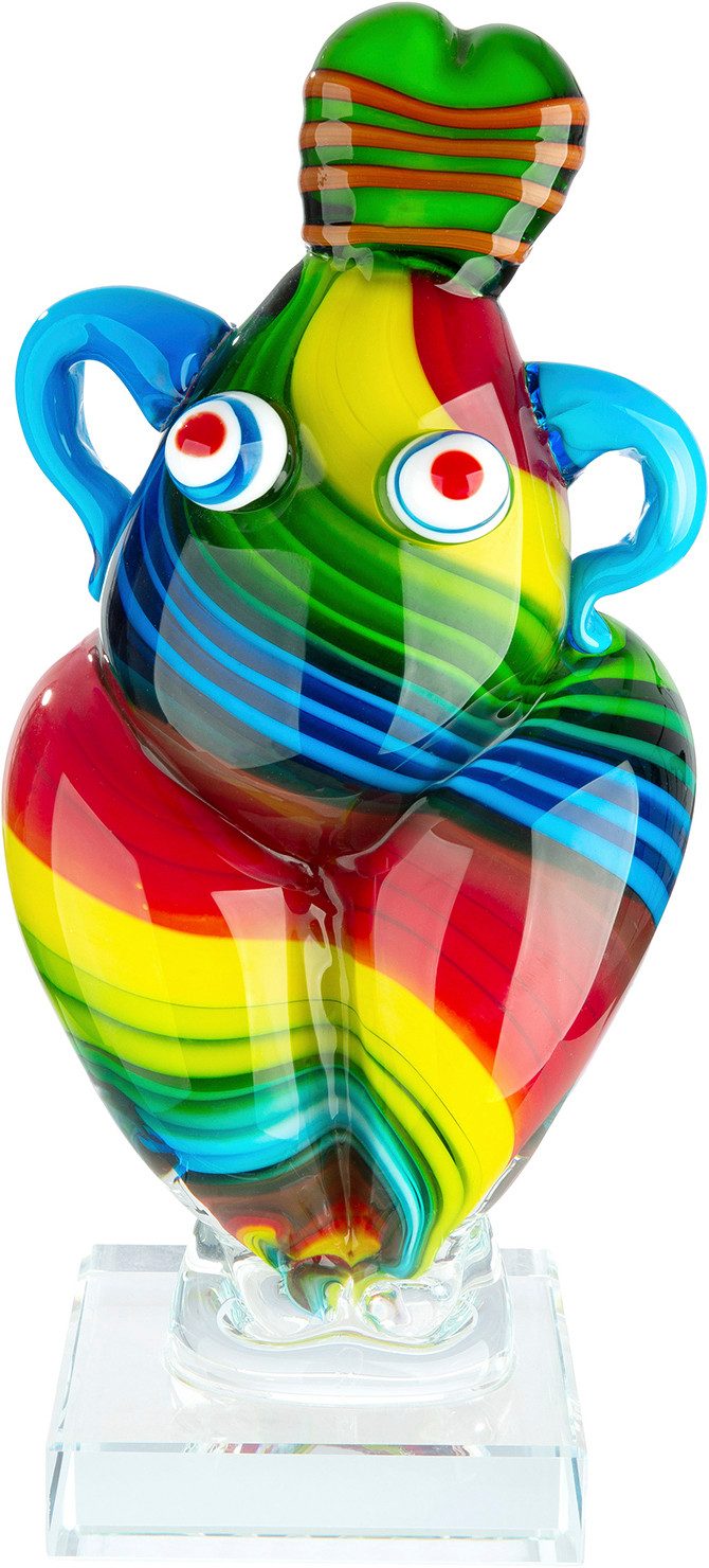 GILDE Skulptur Figur Kim mehrfarbig (1 St), Frauenmotiv Glasfigur Designobjekt Handarbeit moderne Kunst