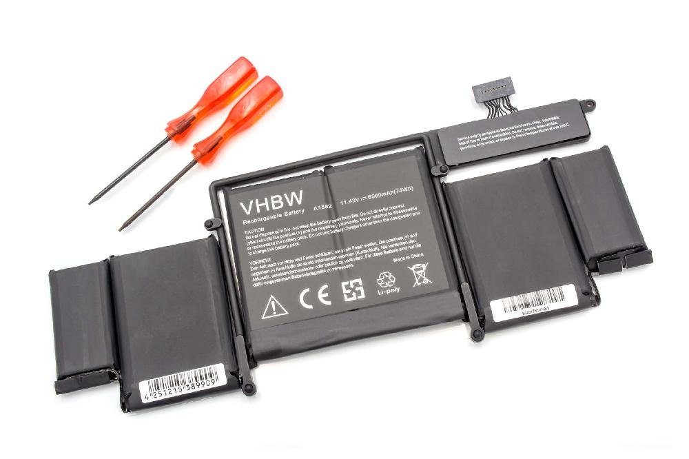 vhbw Ersatz für A1582 für Laptop-Akku Li-Polymer 6500 mAh (11,43 V)