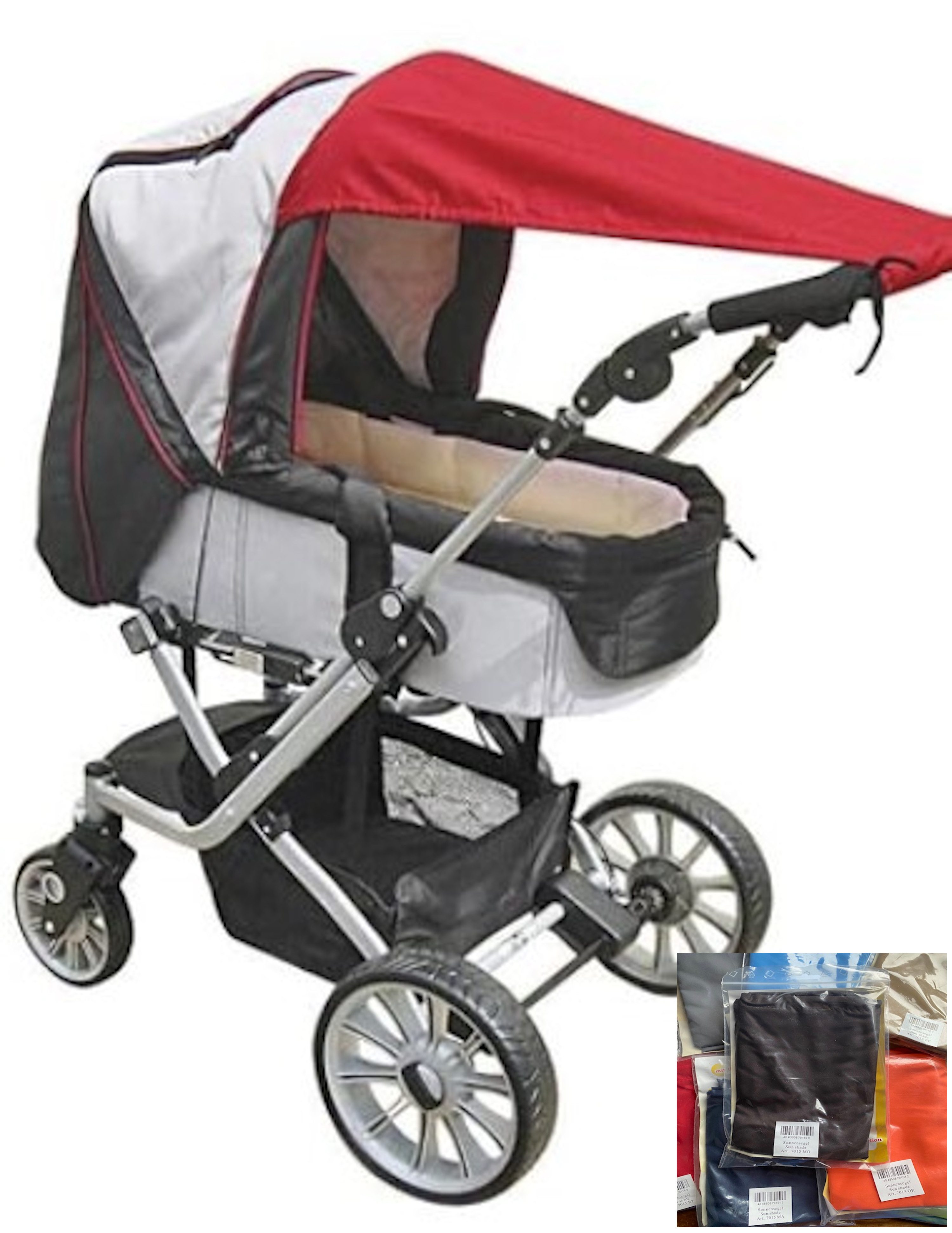 Heitmann Felle Kinderwagen-Sonnenschutzhülle Sonnensegel für Kinderwagen UV-Schutz 50+
