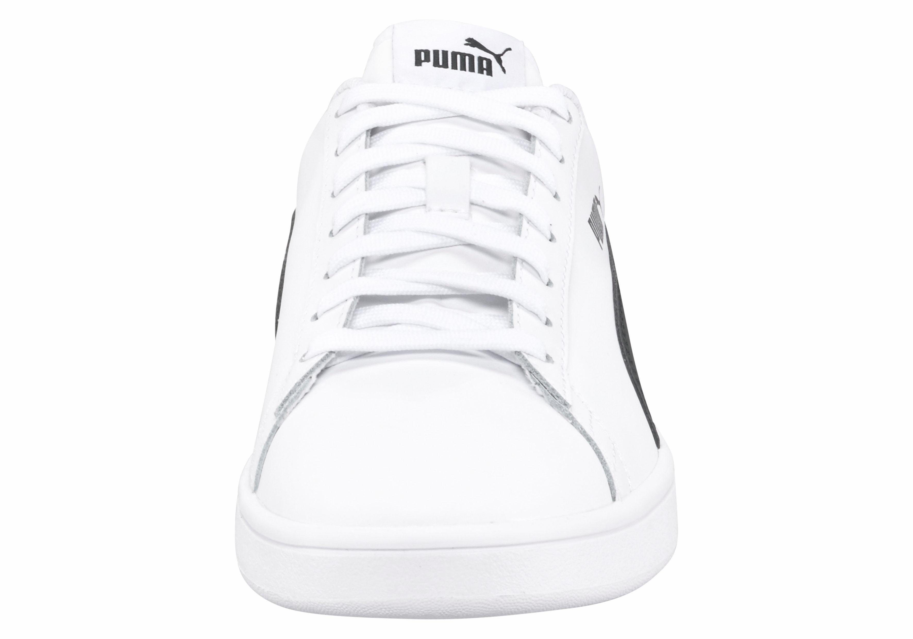PUMA SMASH V2 L Sneaker atmungsaktives Obermaterial aus Leder und Synthetik, Schnürung