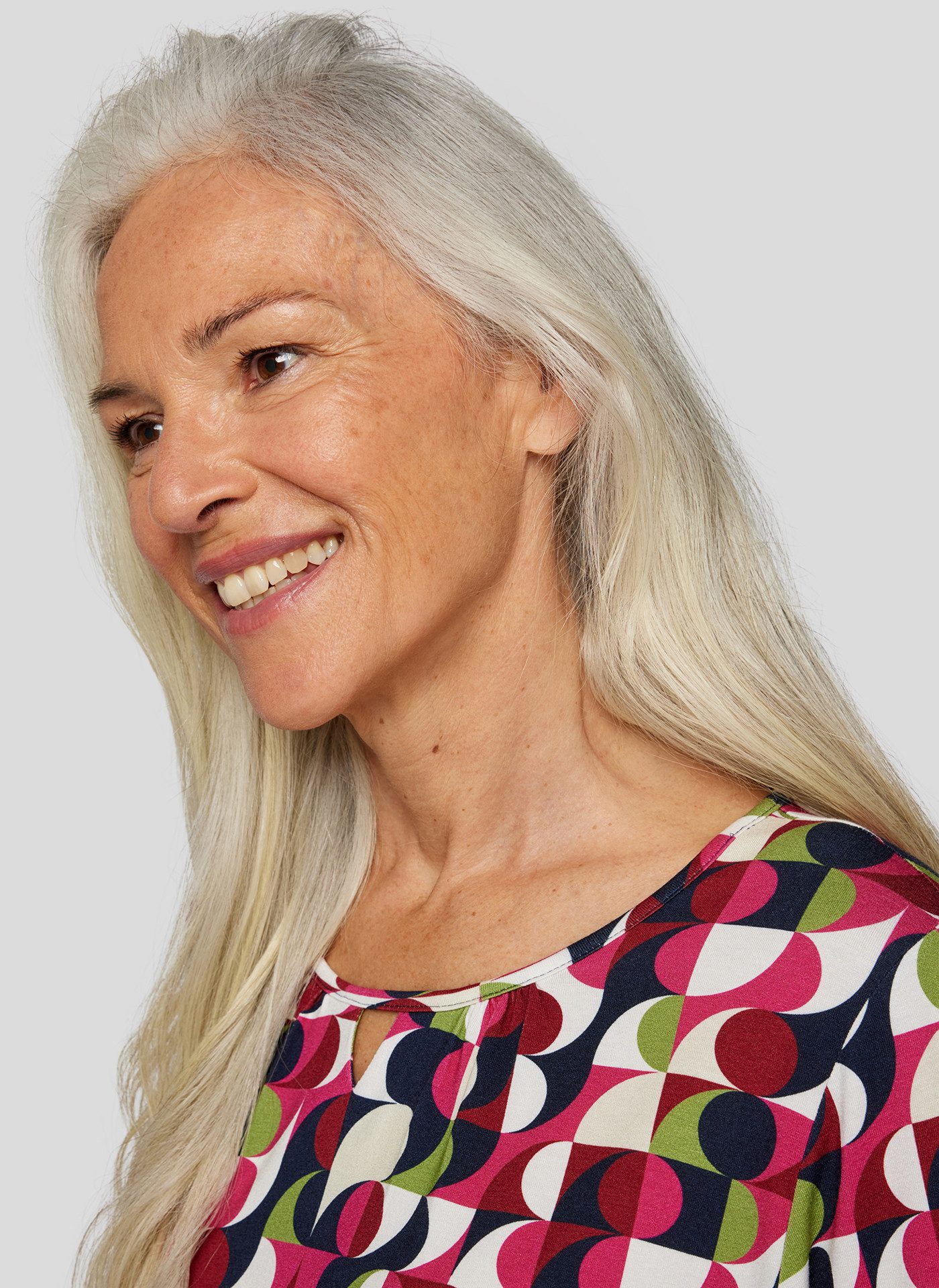 Rabe 3/4-Arm-Shirt mit grafischem Muster