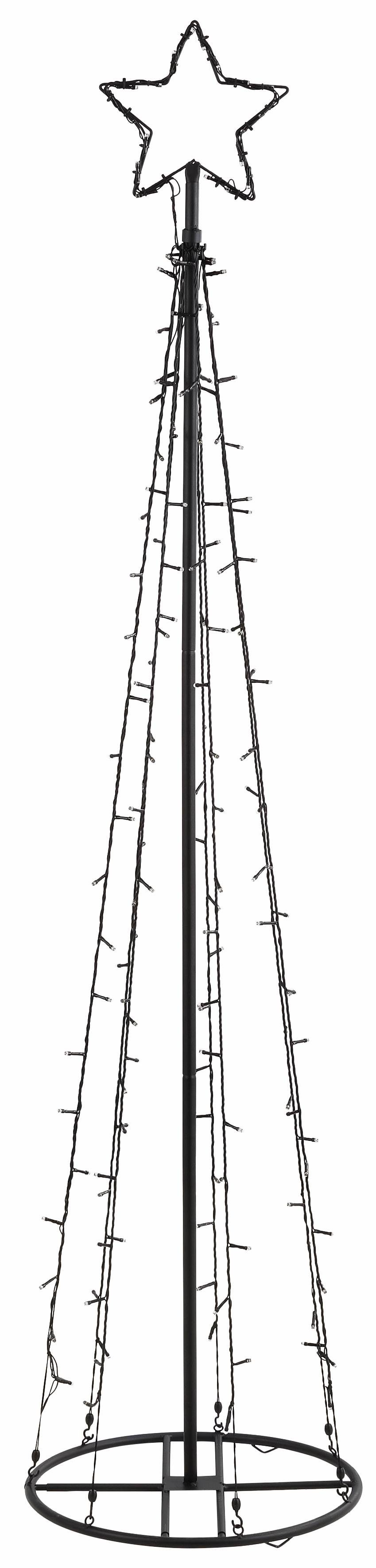 BONETTI LED Baum Weihnachtsdeko, LED fest integriert, Warmweiß, inkl. IP44 Netzadapter