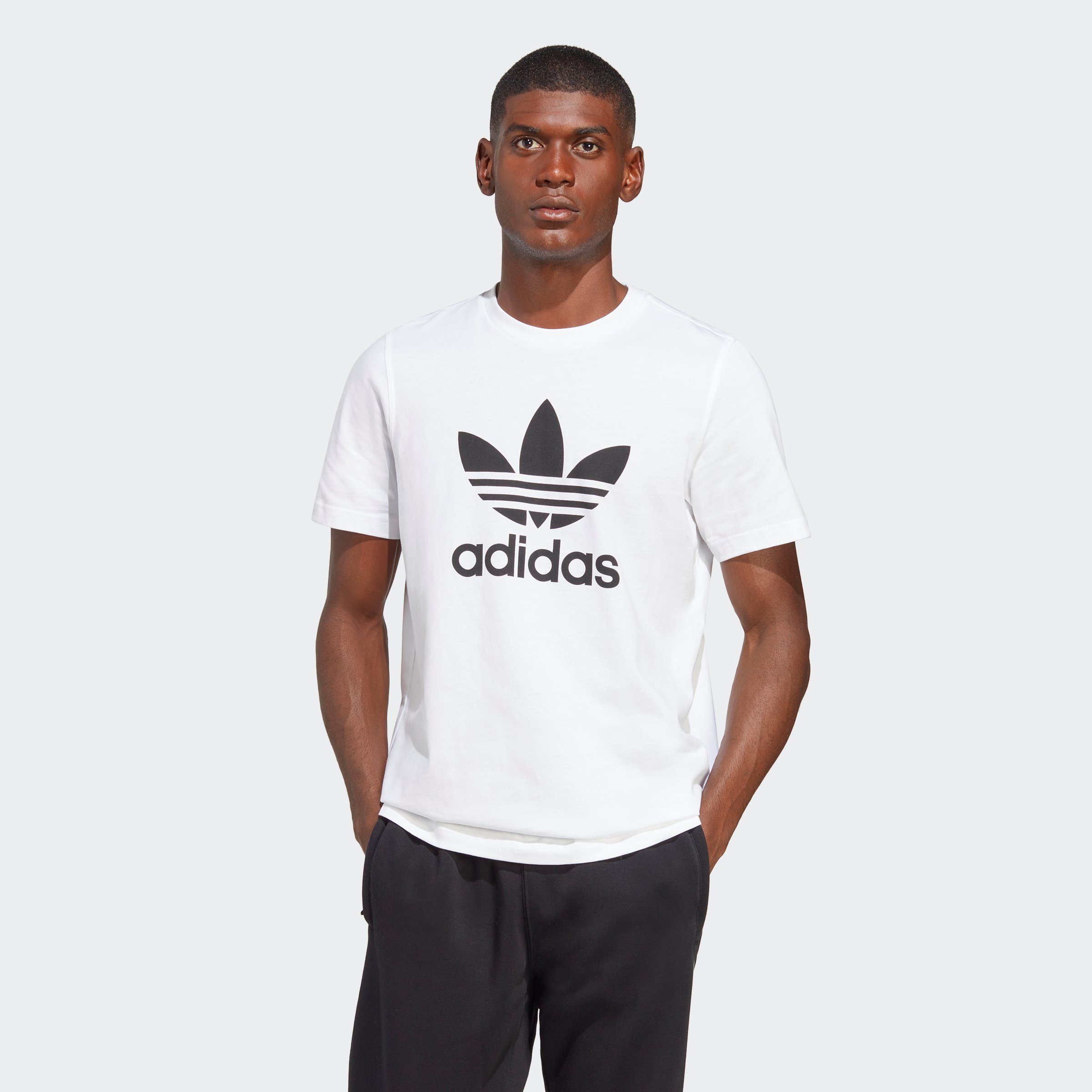 adidas Originals T-Shirt TREFOIL Black ADICOLOR White / CLASSICS