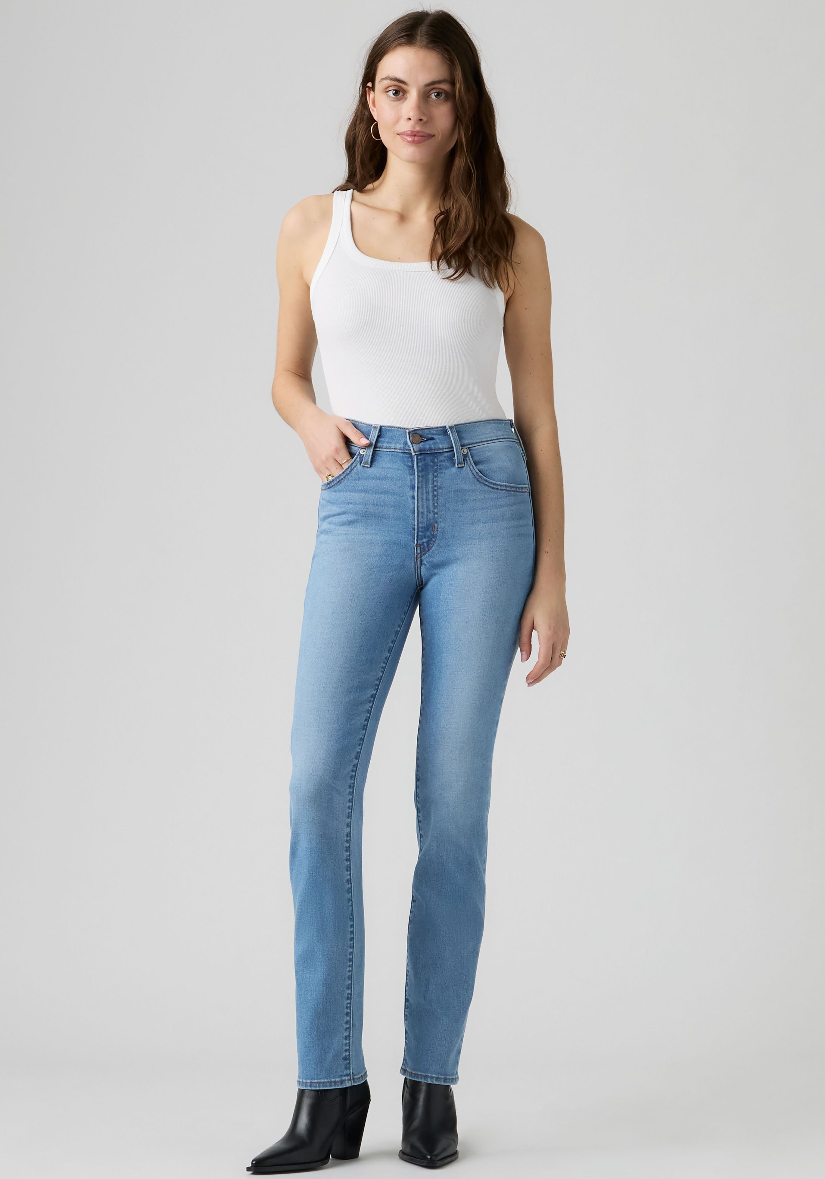 Levi's® Slim-fit-Jeans 722 HIGH RISE SLIM mit Lyocell und Stretch