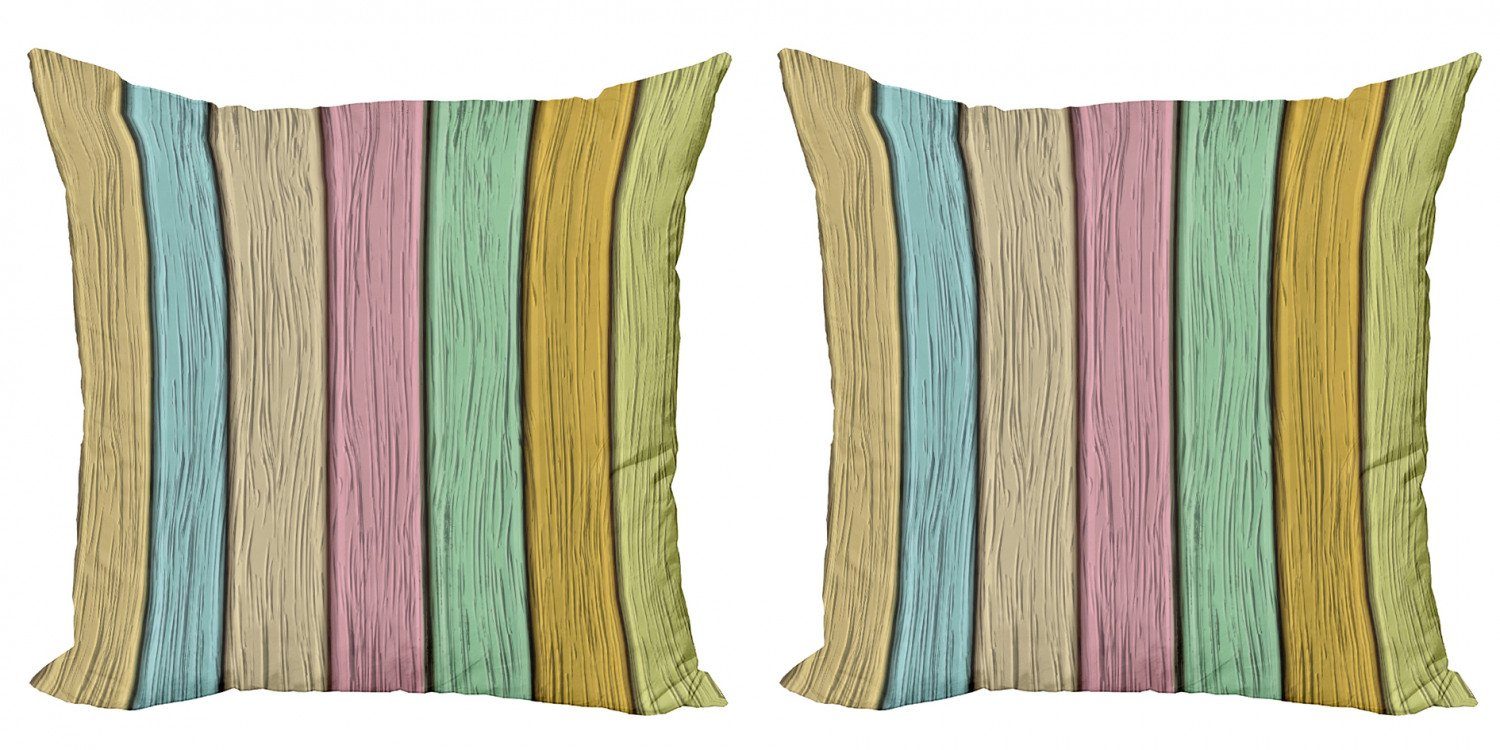Planken Digitaldruck, hölzerne Abakuhaus Accent (2 Doppelseitiger Bunte Stück), Pastell Modern Kissenbezüge