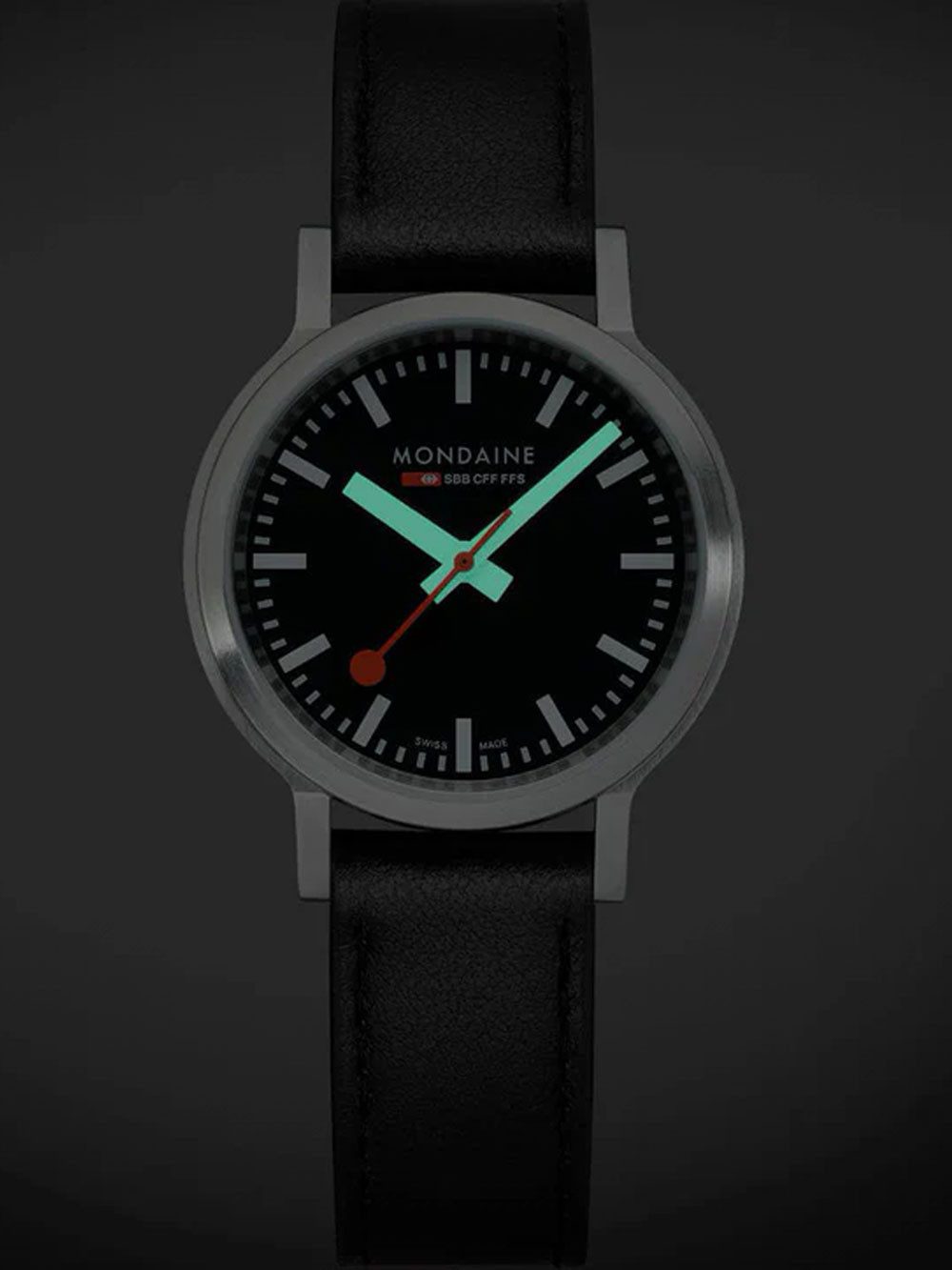 MONDAINE Quarzuhr Mondaine MST.34020.LBV.SET Damenuhr Stop2go 34mm 3ATM Mondaine MST.34020.LBV.SET Damenuhr Stop2go 34mm 3ATM