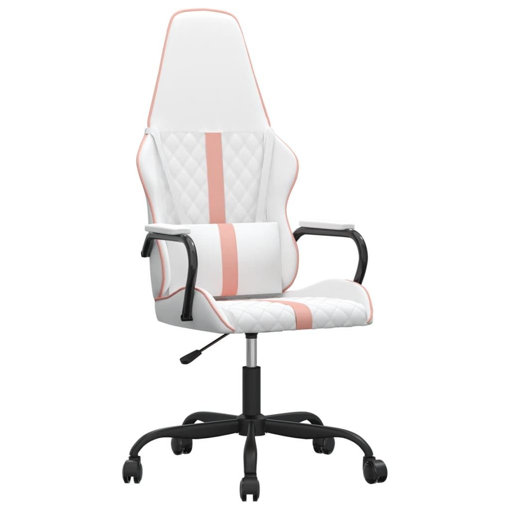 vidaXL Gaming-Stuhl Gaming-Stuhl mit Massagefunktion Rosa und Weiß Kunstleder (1 St)
