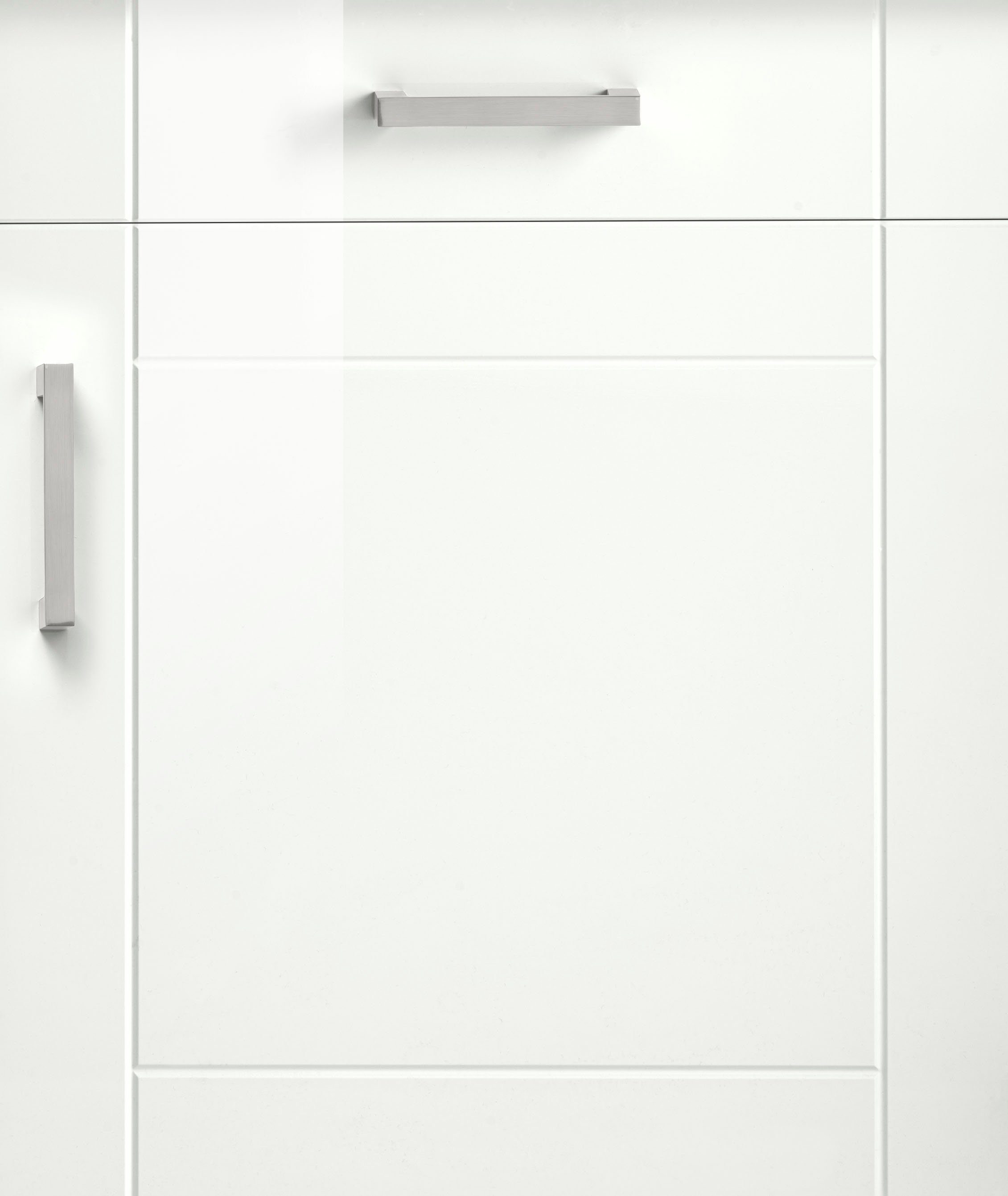 HELD MÖBEL Unterschrank Tinnum 180 breit, 3 Schubkästen, weiß Metallgriffe, Türen MDF 3 cm weiß | Fronten