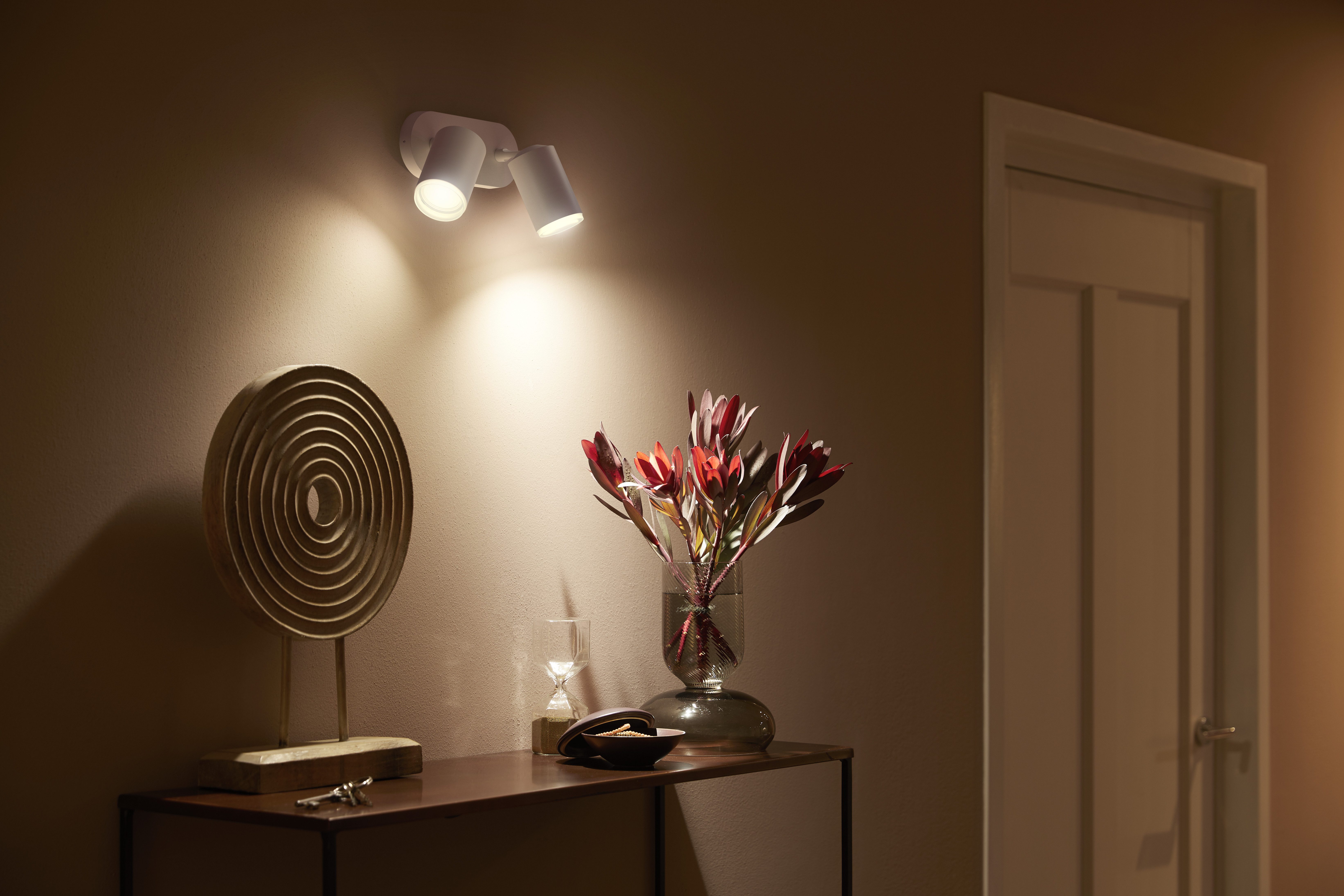 Philips Hue LED Deckenspot White & Color Ambiance Fugato 2er Aufbauspot, Abschaltautomatik, Bluetooth, CCT - über Fernbedienung, Dimmfunktion, Einschlafhilfe, F – Bild 2 von 5