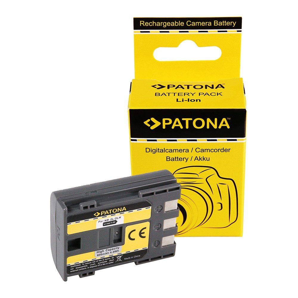 Patona Akku für Canon NB-2L NB-2LH NB-2L18 BP-2L5 Kamera-Akku Ersatzakku Kameraakku 600 mAh (7,4 V, 1 St), Akku für Canon NB-2L NB-2LH NB-2L18