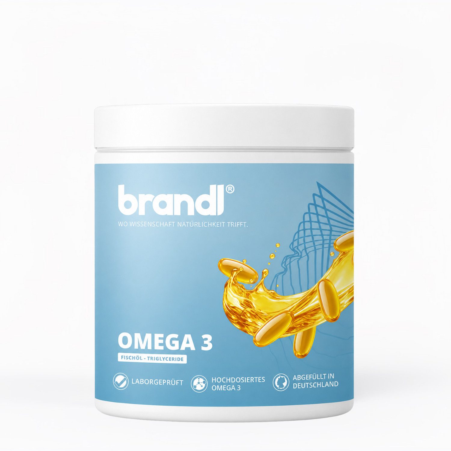 Brandl Nutrition Omega 3 – Wildfang-Fischöl in Triglycerid-Form Kapseln