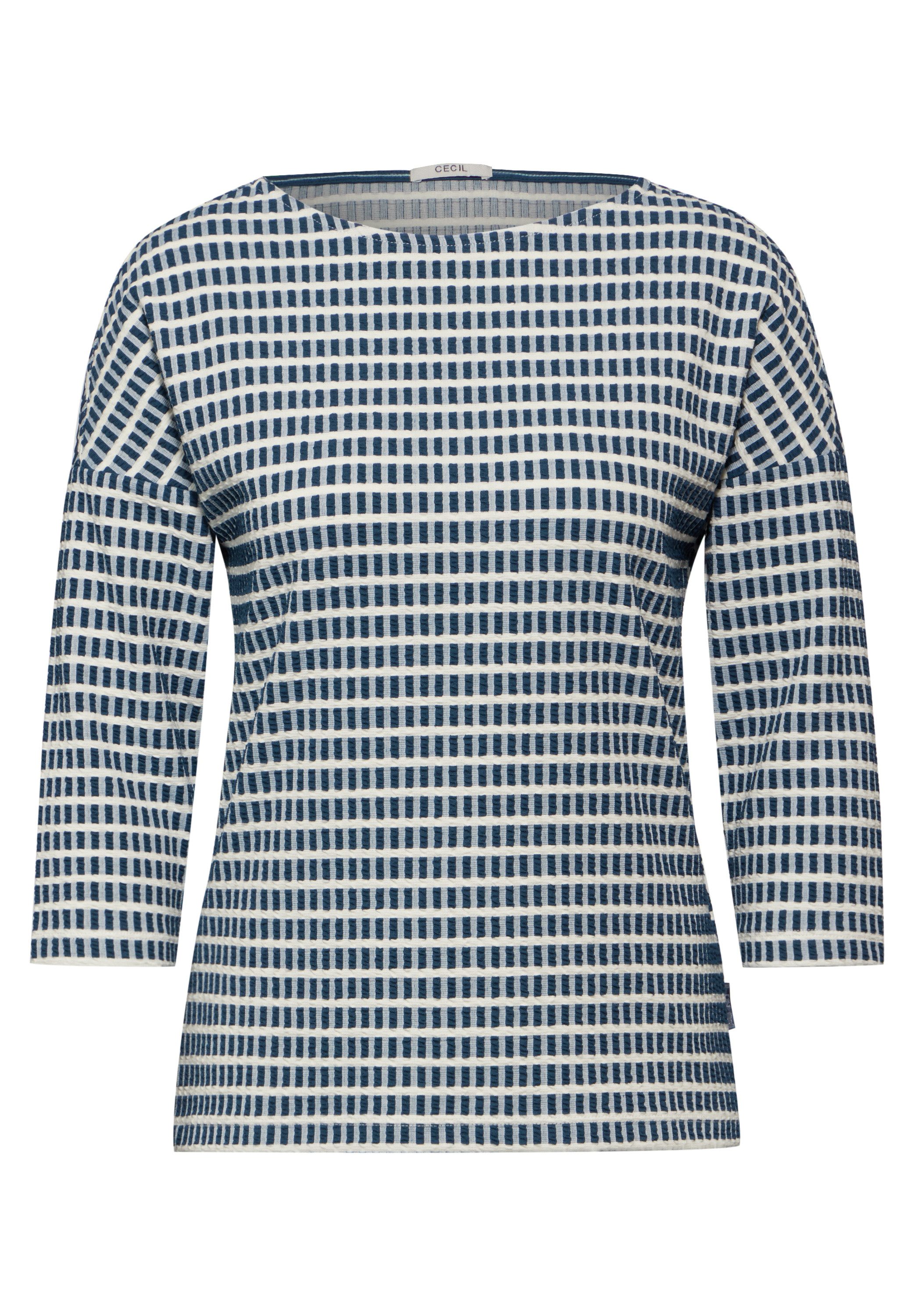 CECIL 3/4-Arm-Shirt aus softem Materialmix