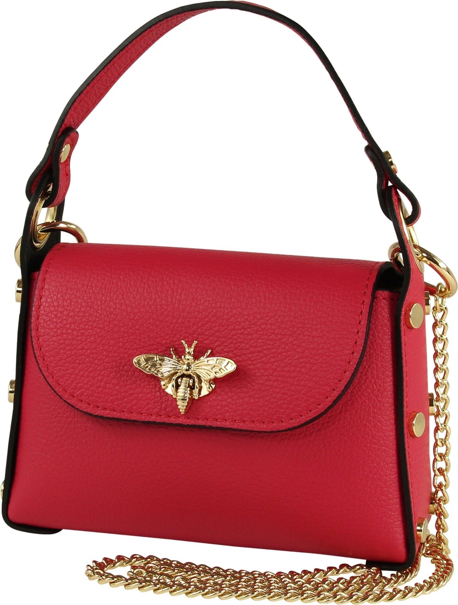 Toscanto Umhängetasche Toscanto Umhängetasche Freizeit (Umhängetasche, Umhängetasche), Damen Tasche Echtes Leder rot, Made-In Italy