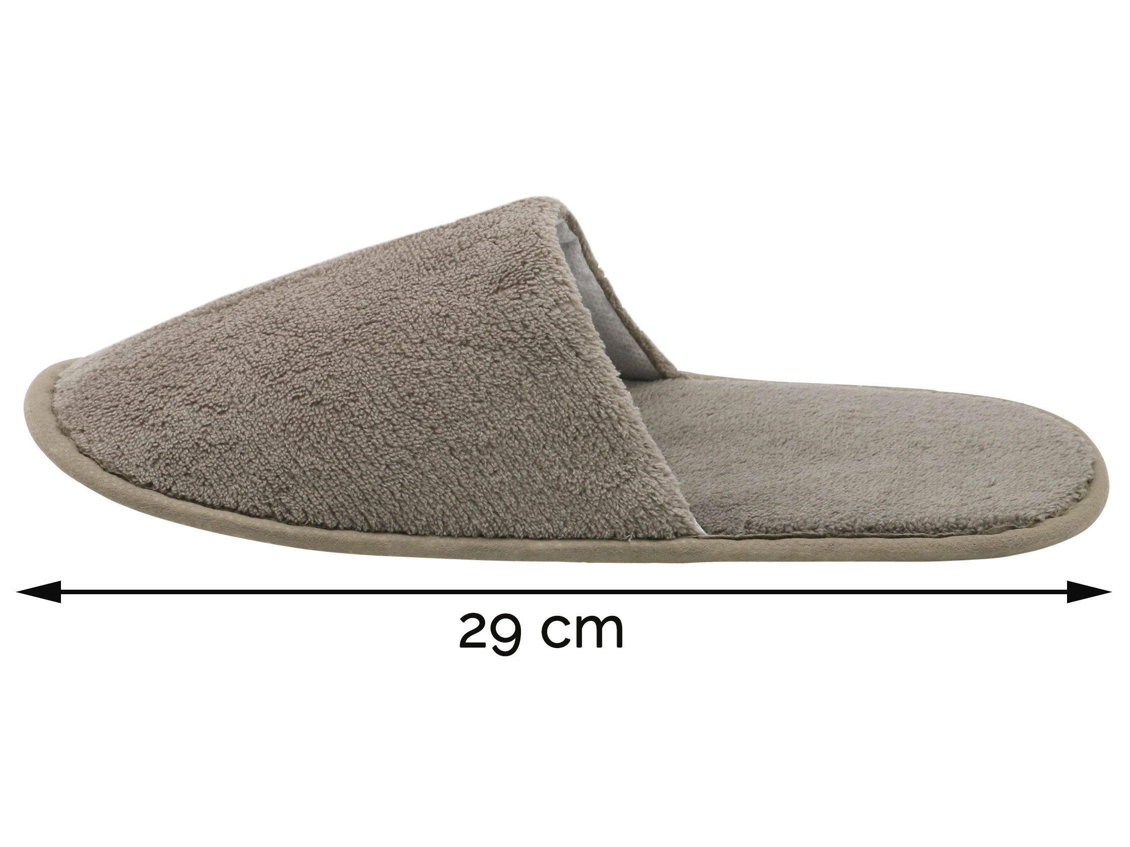 ZOLLNER Pantoffel (10-tlg) 100% Polyester, vom Hotelwäschespezialisten