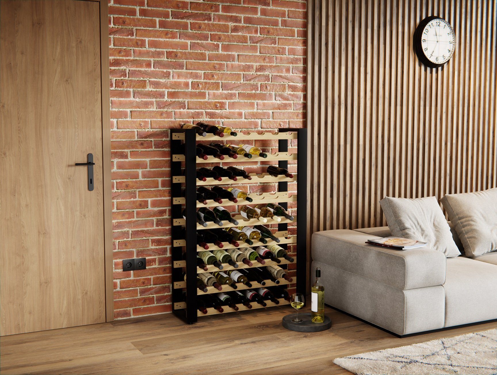 Lenmar Weinregal LOFT Weinregal aus Holz,Flaschenregal,Kellerregal,Regale,W günstig online kaufen