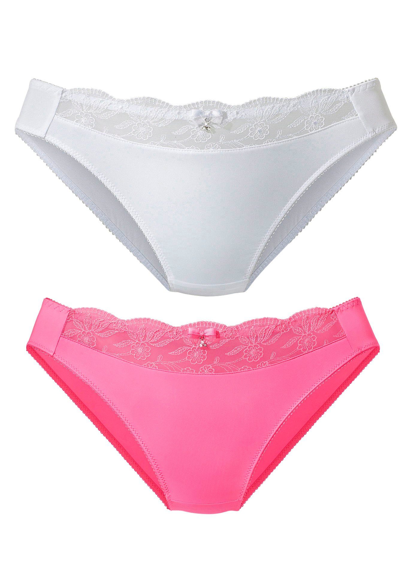 Nuance Slip (Packung, 2-St) mit schöner Stickereispitze