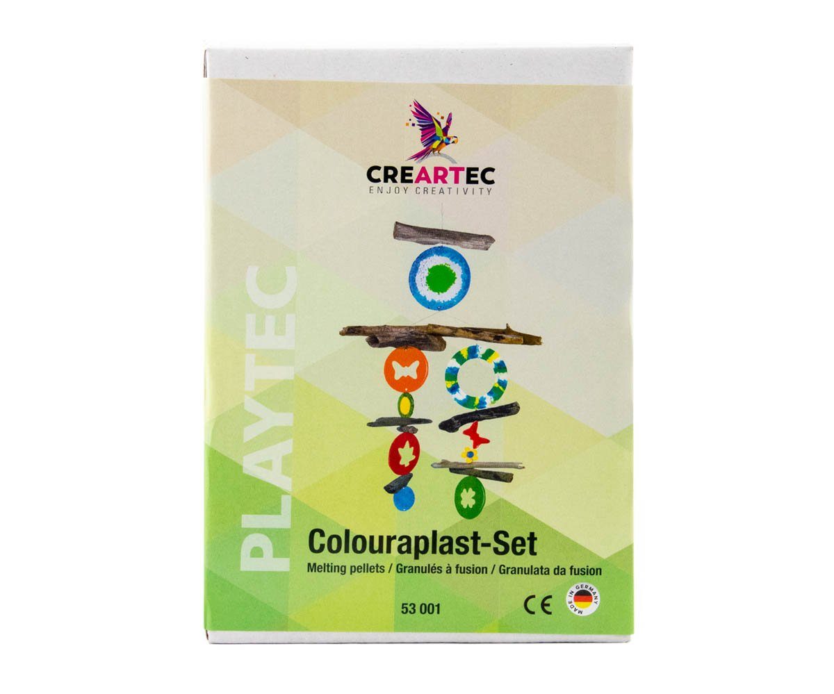 CREARTEC Kreativset 53001, Colouraplast Schmelzgranulat, Metallschmelzform, Colouraplast in 6 Farben - Made in Germany