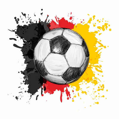 nikima Wandtattoo 110 Wandtattoo Fussball Deutschland (PVC-Folie)