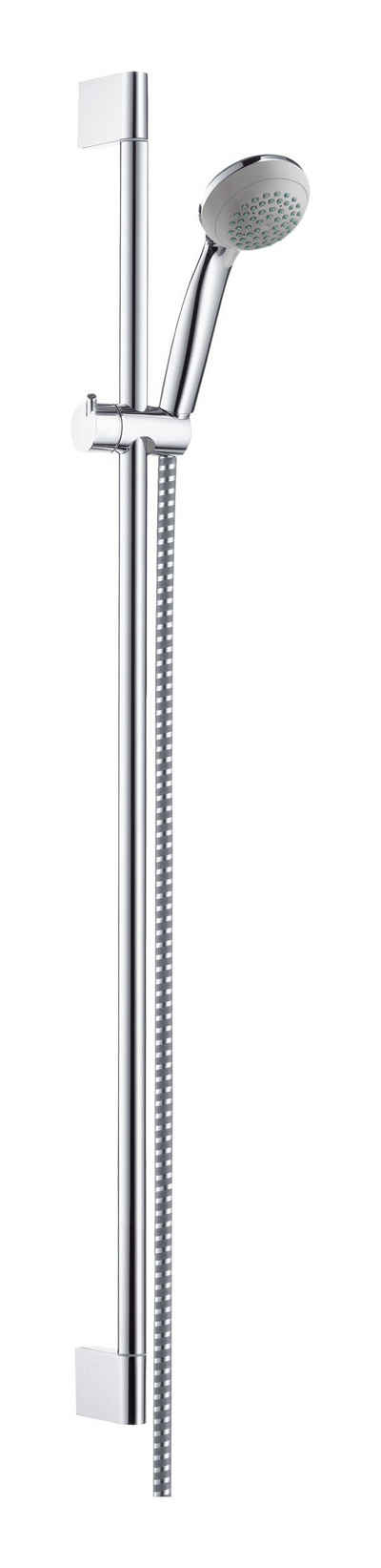 hansgrohe Stangenbrause-Set Crometta 85, Höhe 95.9 cm, 3 Strahlart(en), Brauseset 85 Vario mit Brausestange 900 mm - Chrom