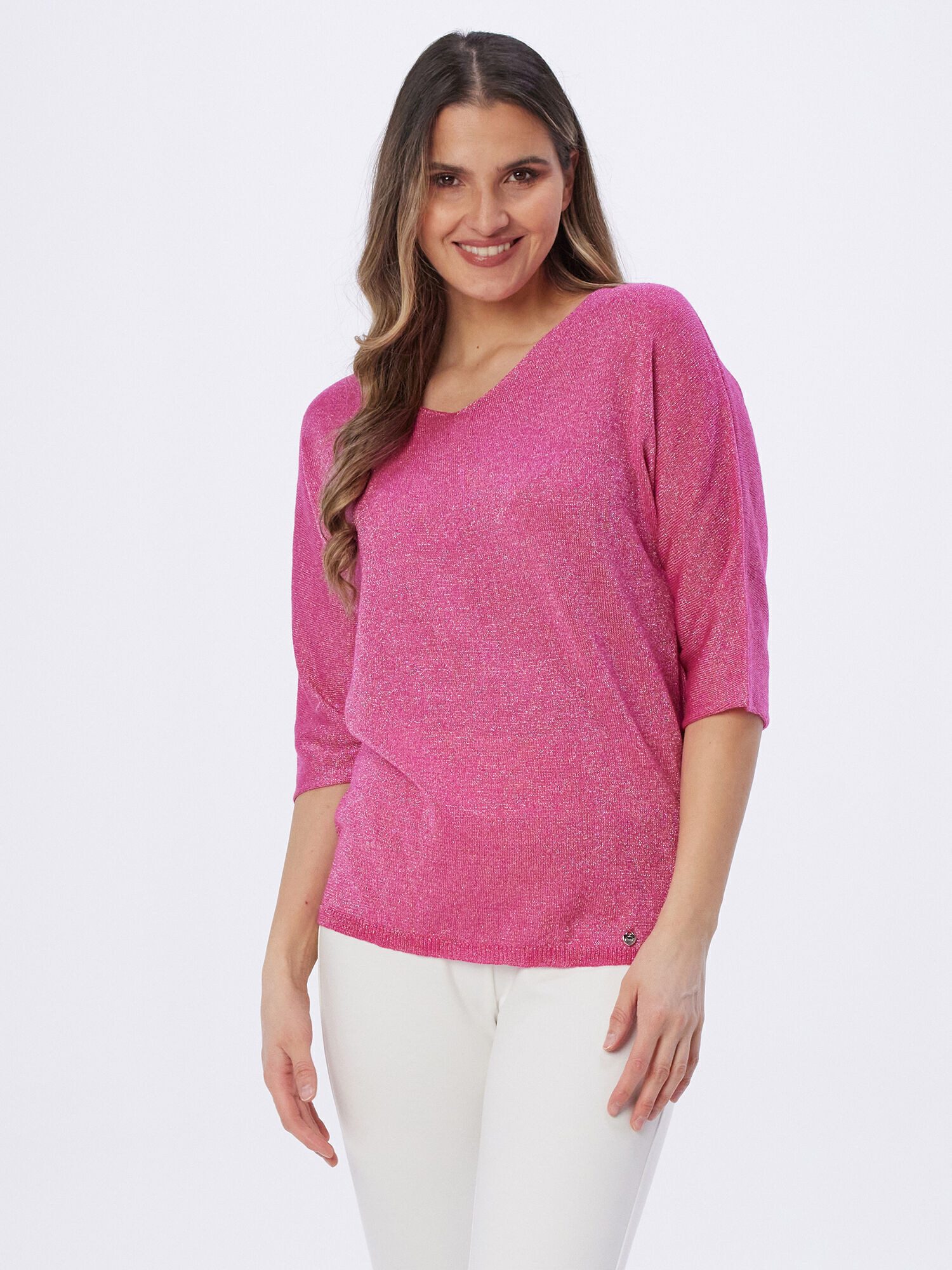 Christian Materne Strickpullover 3/4-Arm-Shirt Figurumspielend mit günstig online kaufen