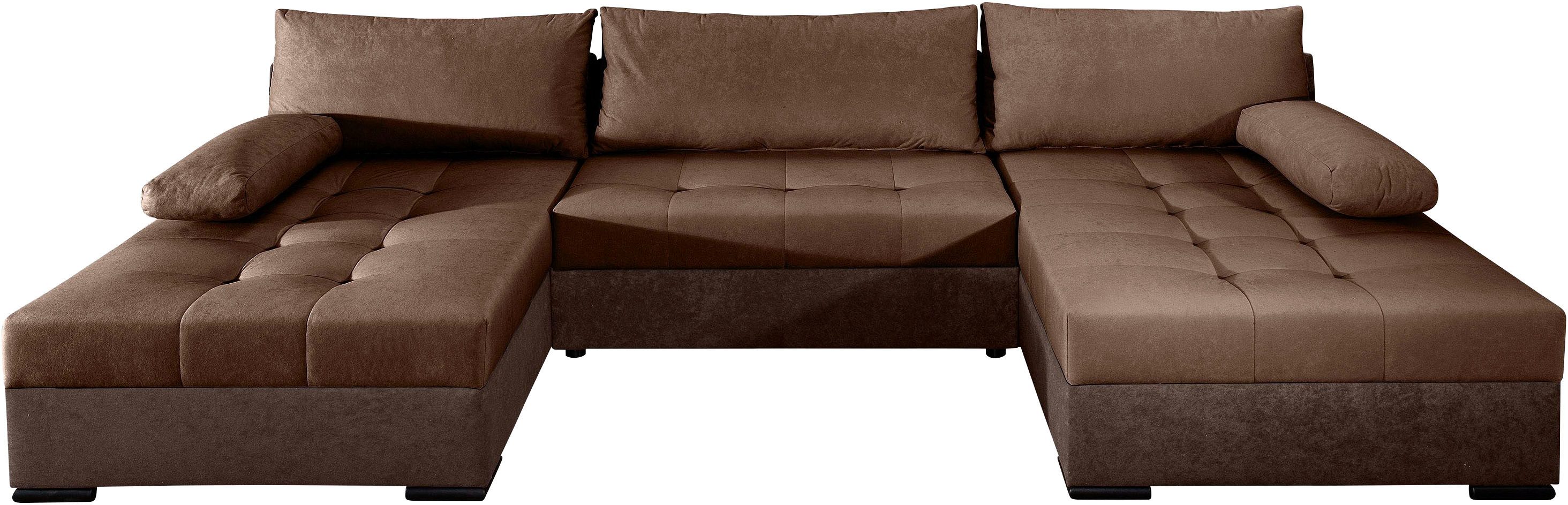 COLLECTION AB Wohnlandschaft Josy U-Form, B: 307 cm, mit Bettfunktion & Bet günstig online kaufen