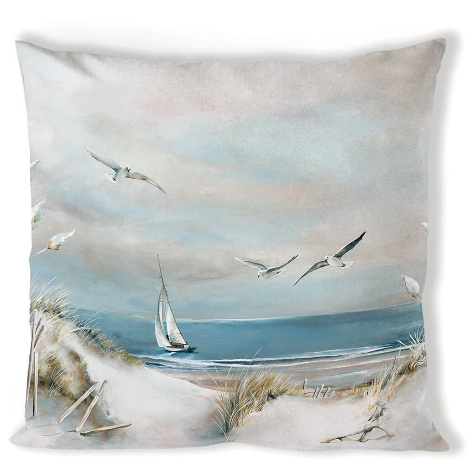 Ambiente® Dekokissen Sailing at sea, Dekokissen Kissenbezüge ohne Füllung Baumwolle 40x40 cm