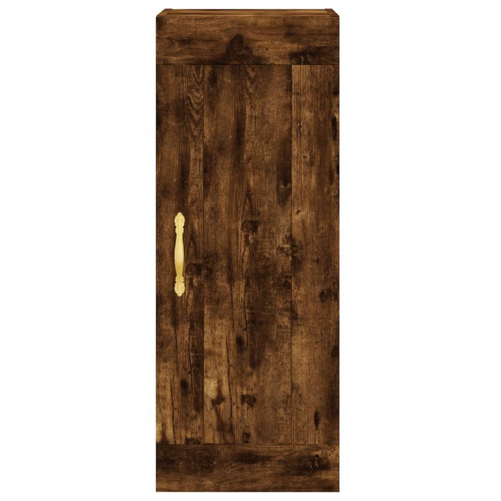 St) Sideboard Holzwerkstoff (1 cm vidaXL 34,5x34x90 Wandschrank Räuchereiche