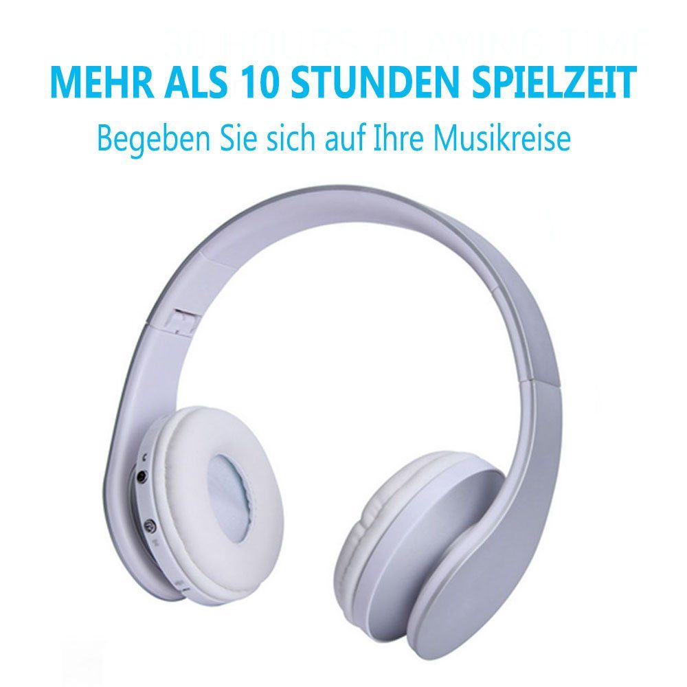 Bluetooth Headset mit Kabellos Kopfhörer On-Ear-Kopfhörer V3.0, GelldG Mikrofon,