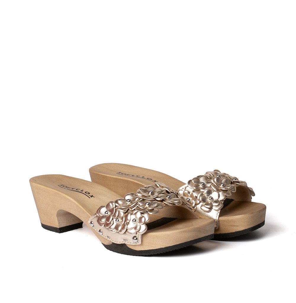 Softclox KARA Shiny Softnappa gold (hazelnut) Pantolette