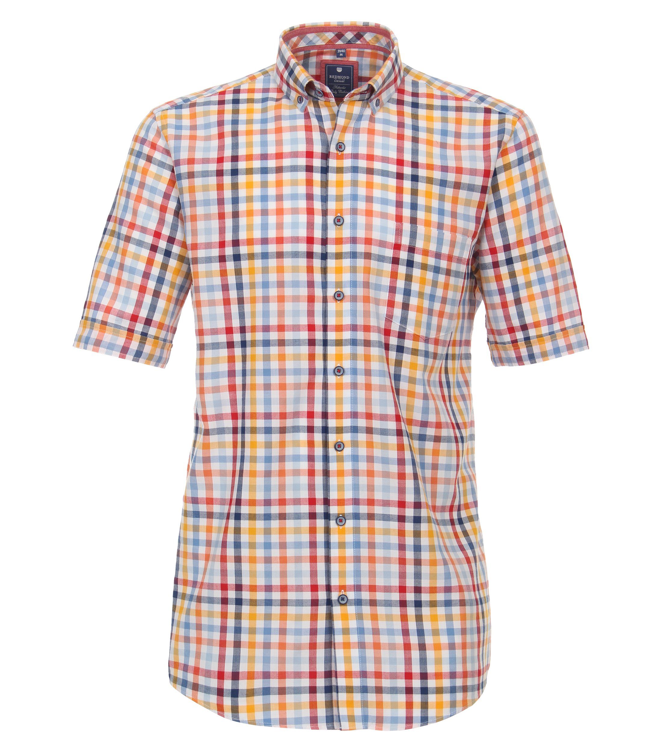 Redmond Kurzarmhemd kariert Comfort Fit
