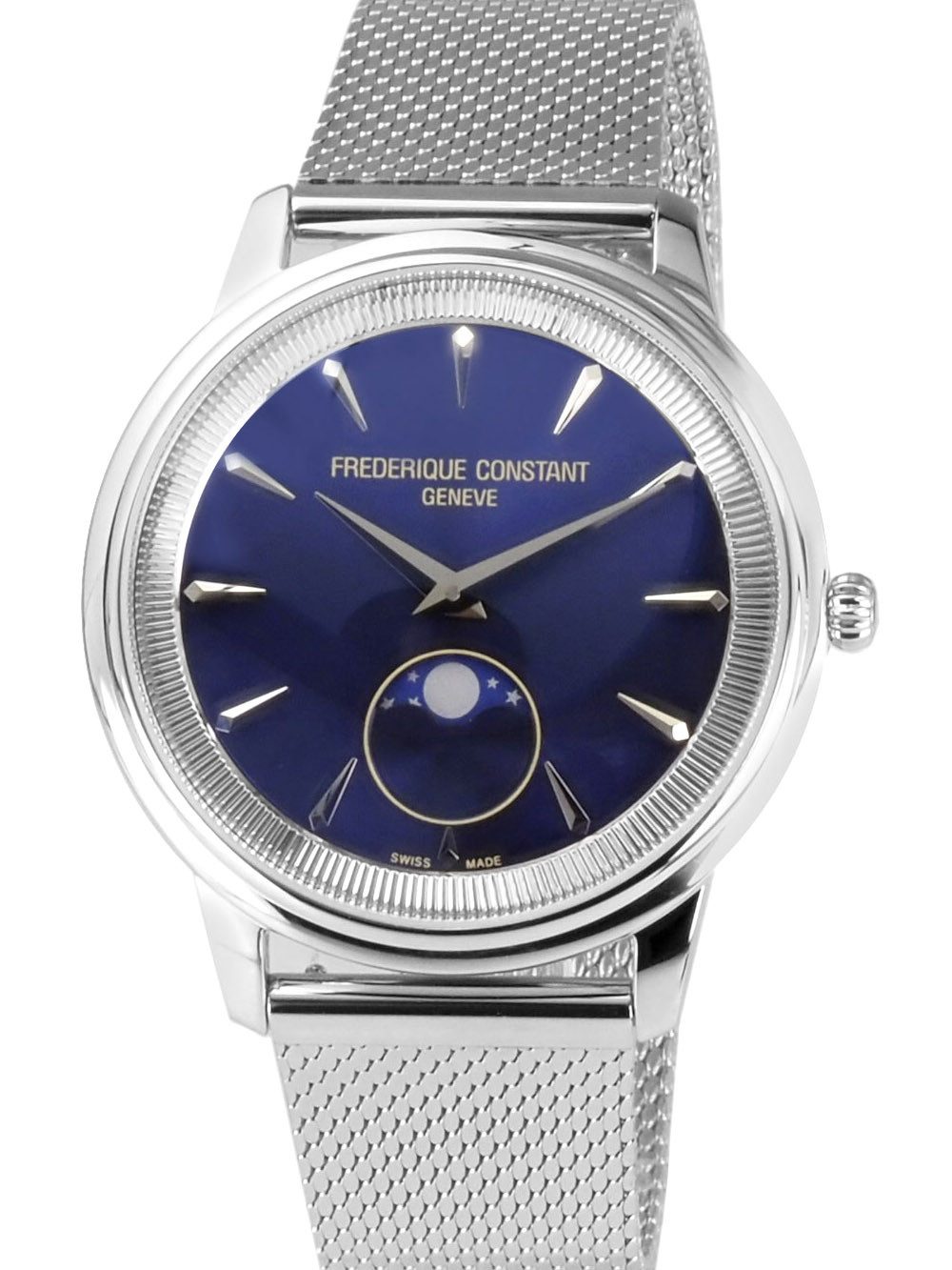 Frederique Constant Schweizer Uhr Moneta 37 mm Ø Moonphase FC-206N3S6B Classic Moneta Moonphase, Mondphasenanzeige