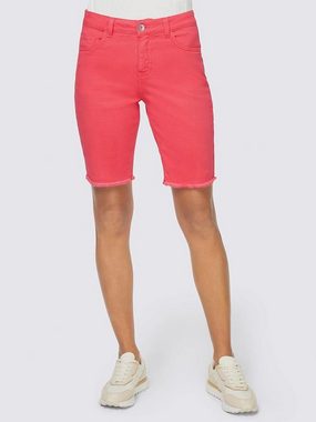 heine Push-up-Jeans LINEA TESINI Damen Designer-5-Pocket-Jeansshorts, grapefruit