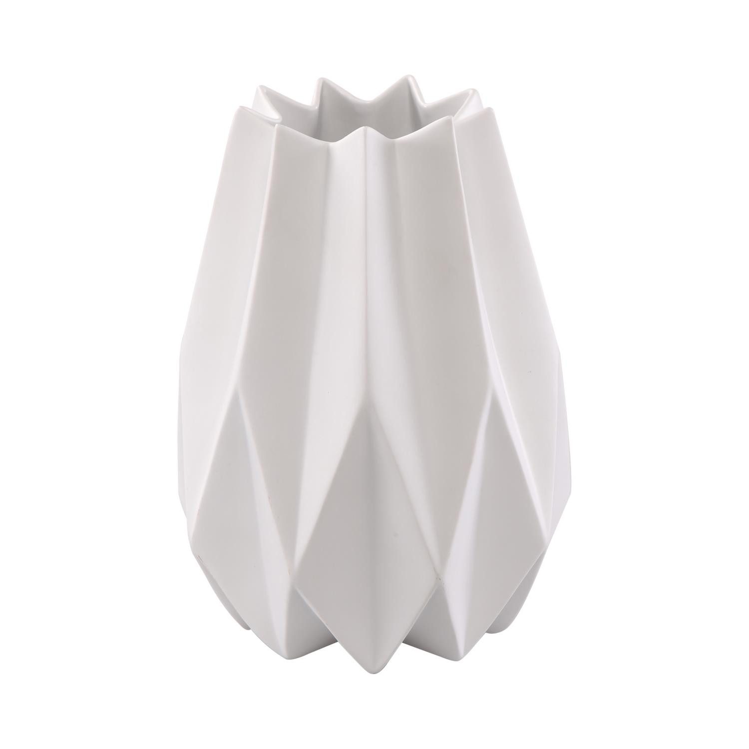 Goebel Dekovase Kaiser Porzellan, Höhe: 21.5cm, Farbe: Weiß, Motiv: Polygono Star
