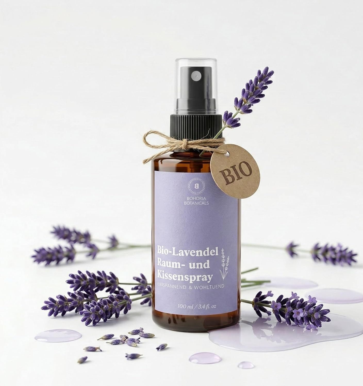 BOHORIA Raumduft Lavendel Raumspray BIO - Duft mit ätherischem BIO-Lavendelöl