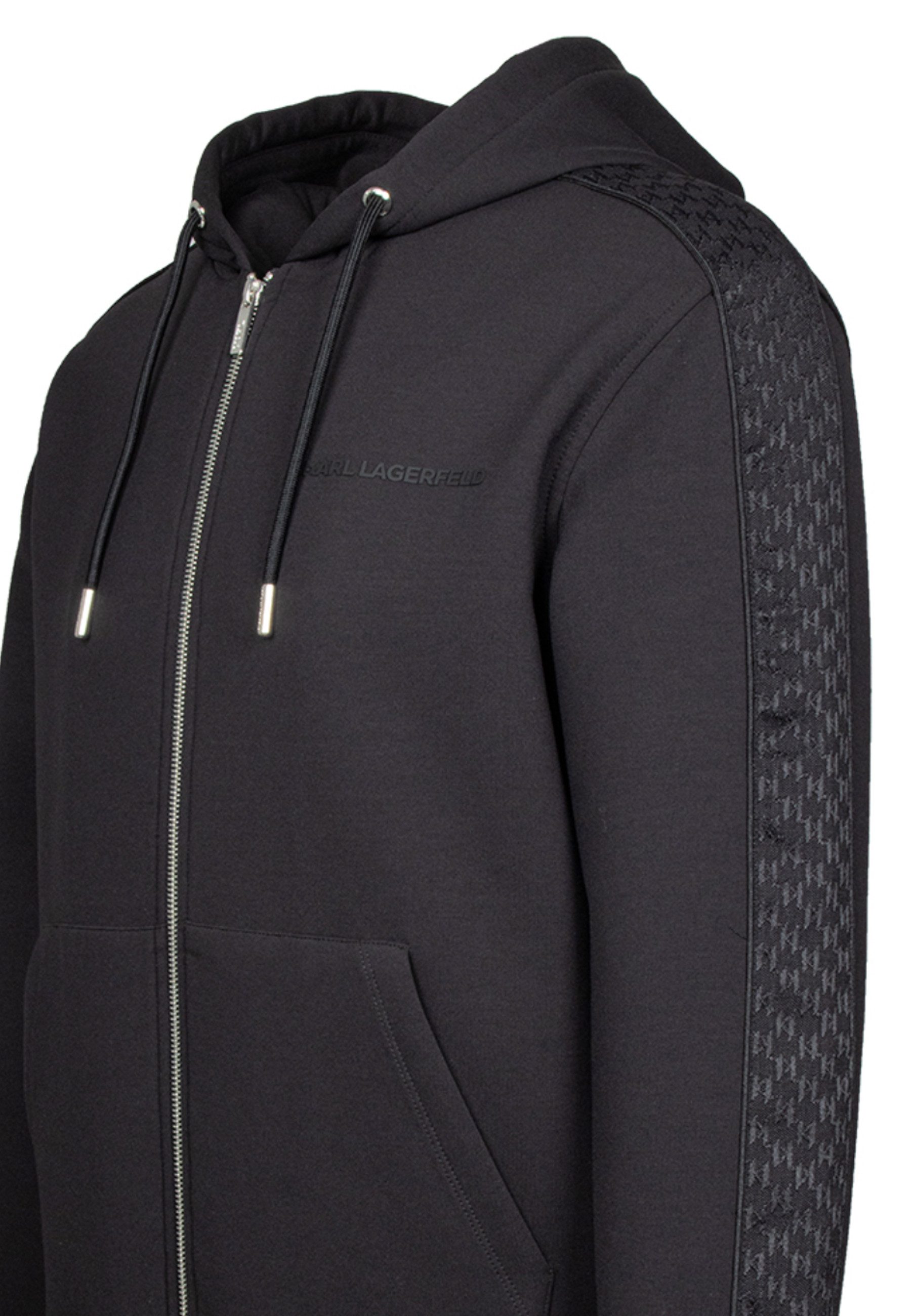 LAGERFELD Sweatjacke mit seitlichem Logo-Streifen (1-tlg)