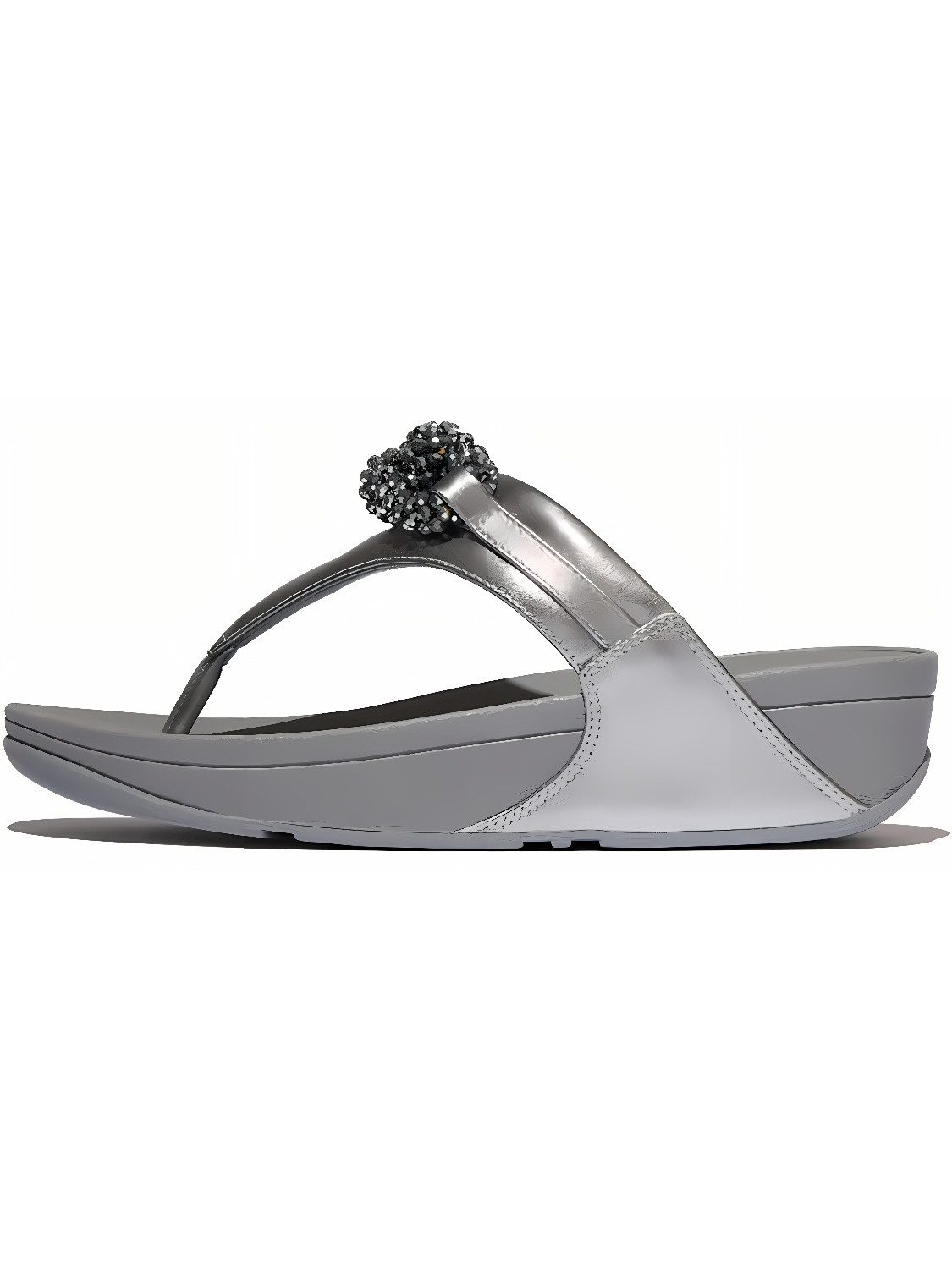 Fitflop Lulu Beaded-Chain Leather Toe-Post Sandals Sandale