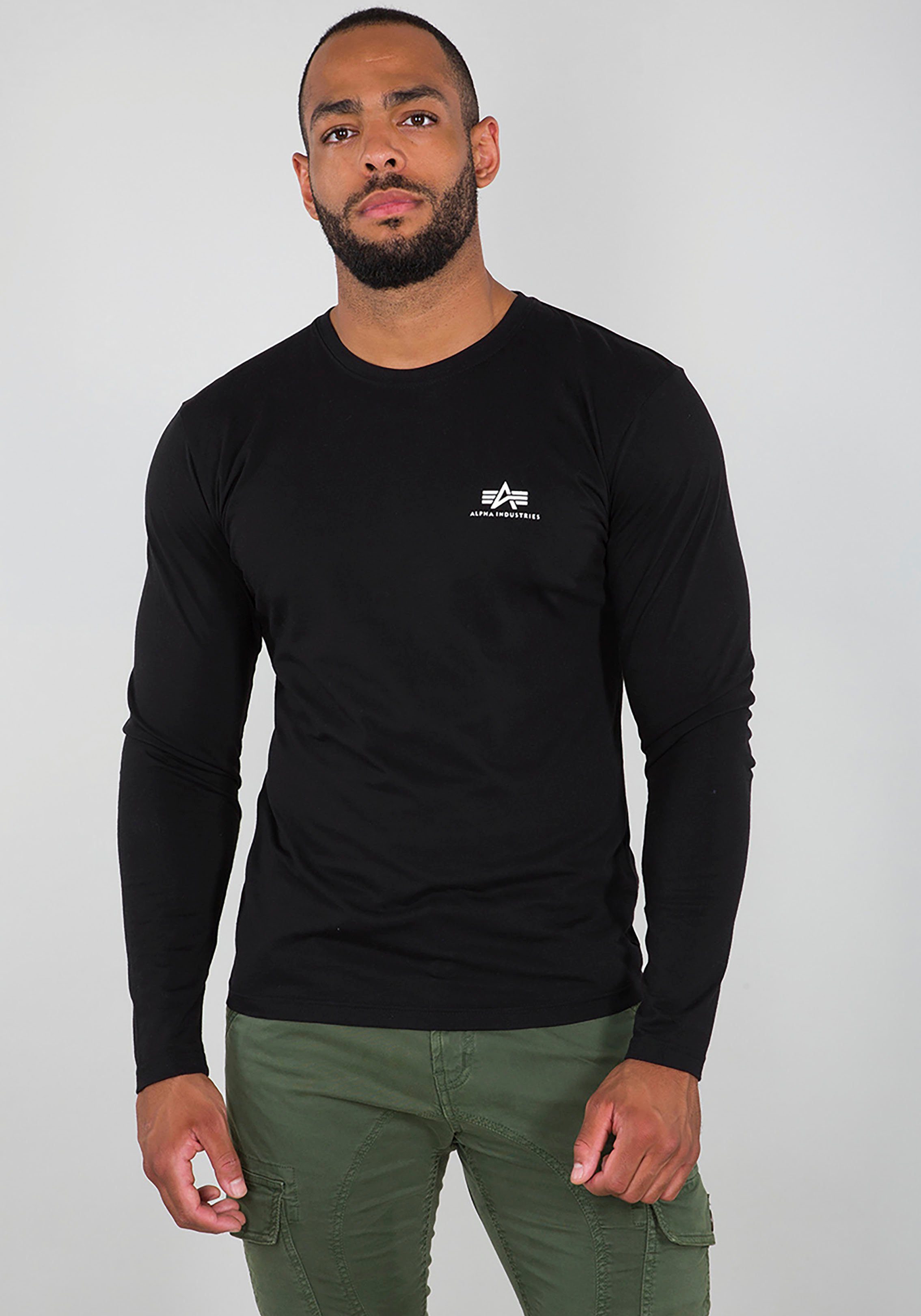 Alpha Logo Industries Langarmshirt Basic Small LS black