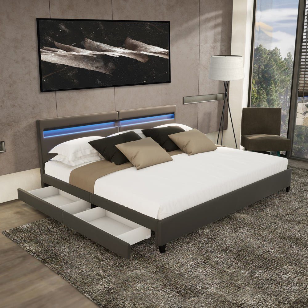 HOME DELUXE Bett LED Bett NUBE günstig online kaufen